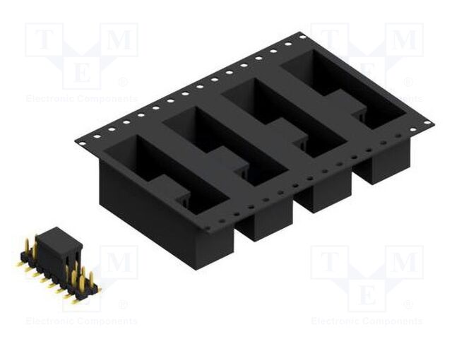 Connector: pin strips; pin header; male; PIN: 16; 2.54mm; SMT; 2x8
