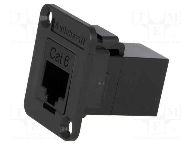 Coupler; EH; Cat: 6; RJ45 socket,both sides; Holes pitch: 19x24mm