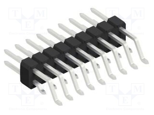 Connector: pin strips; pin header; male; PIN: 18; 2.54mm; SMT; 2x9