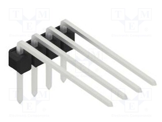 Connector: pin strips; pin header; male; PIN: 4; 2.54mm; THT; 1x4