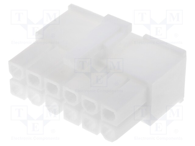 Plug; wire-wire/PCB; female; Mini-Fit Jr; 4.2mm; PIN: 12; for cable