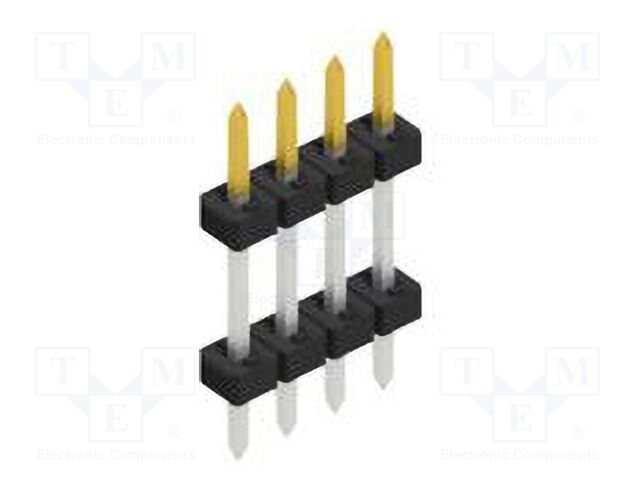 Connector: pin strips; pin header; male; PIN: 4; 2mm; THT; 1x4; 100V