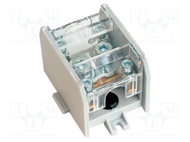 Splice terminal: distribution block; 232A; with cover; grey