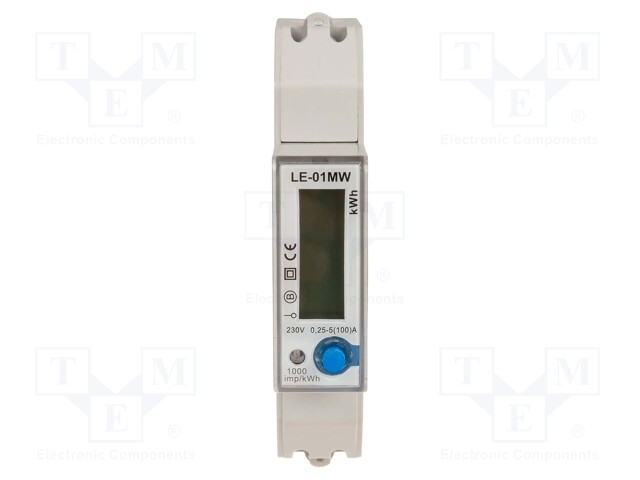 Electric energy meter; digital,mounting; for DIN rail mounting
