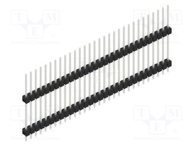 Connector: pin strips; pin header; male; PIN: 30; 2.54mm; THT; 1x30
