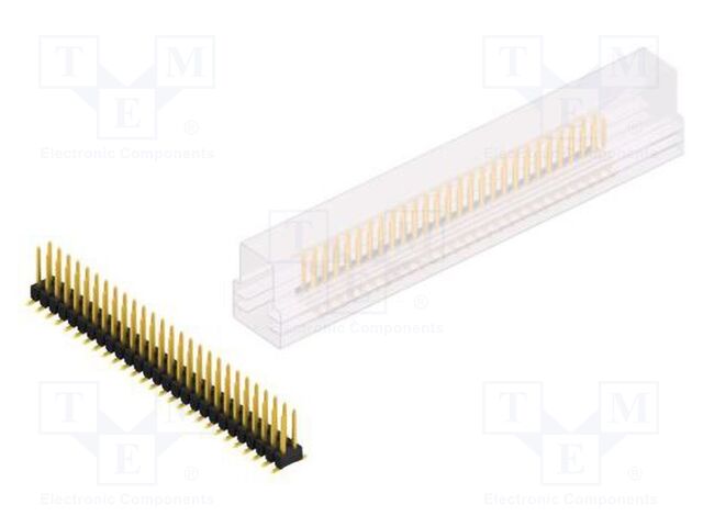 Connector: pin strips; pin header; male; PIN: 54; 2.54mm; SMT; 2x27