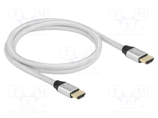 Cable; HDMI plug,both sides; textile; HDMI 2.1,Ultra High Speed