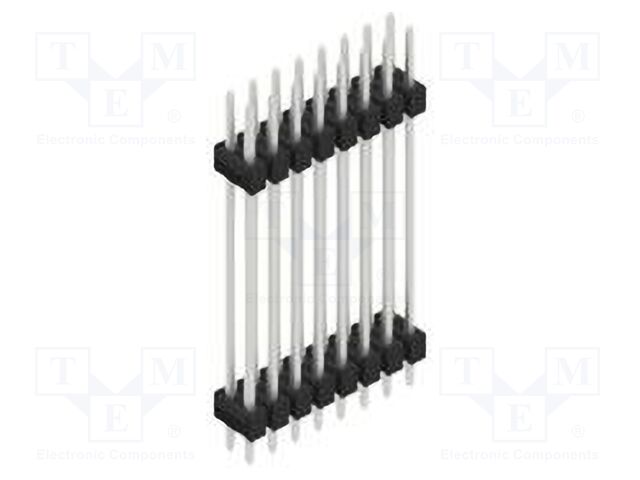 Connector: pin strips; pin header; male; PIN: 16; 2.54mm; THT; 2x8