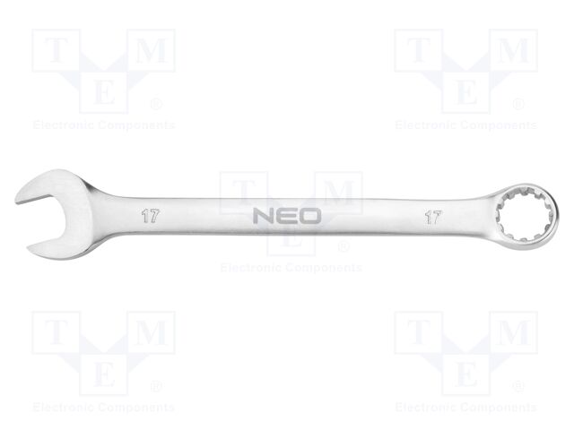 Wrench; combination spanner; 17mm; Chrom-vanadium steel; L: 210mm