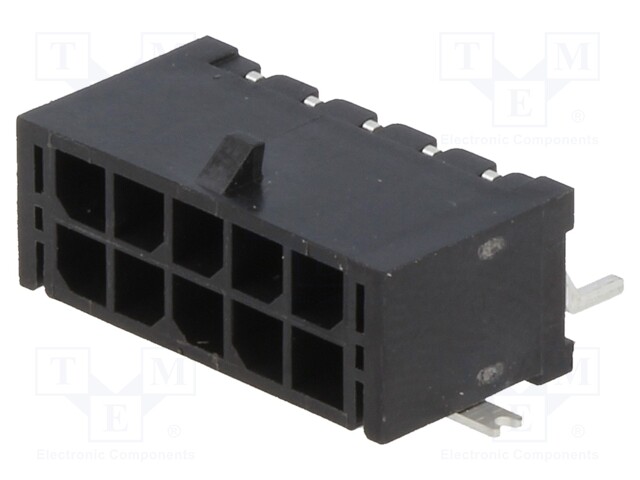 Socket; wire-board; male; MF30; 3mm; PIN: 10; SMT; on PCBs; 5A; tinned
