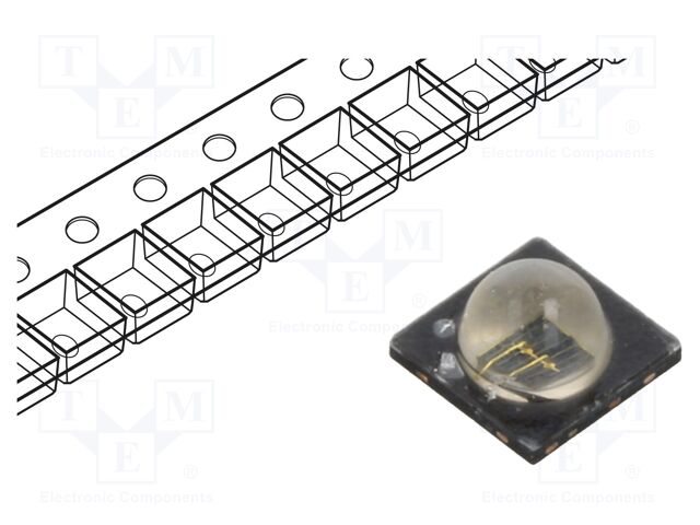 IR transmitter; 3838; 840÷870nm; transparent; 950mW; 80°; 1.7VDC