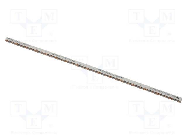 Busbar; 10mm2; Poles: 3; 690VAC; 690VDC; Inom: 63A; No.of mod: 16
