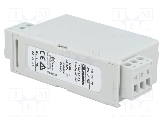 Extension module; Mounting: DIN; Output: relay x2
