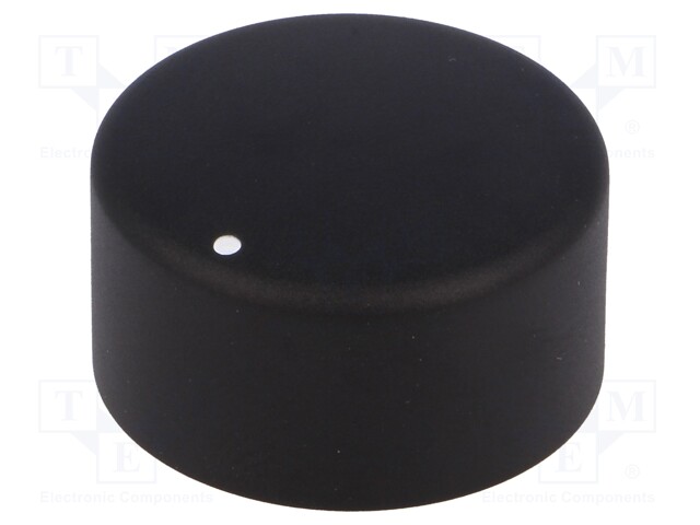 Knob; with pointer; aluminium,thermoplastic; Shaft d: 6mm; black
