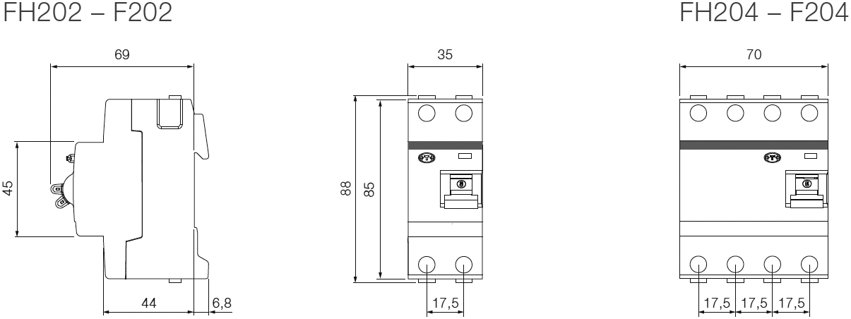 RCD breaker; Inom: 25A; Ires: 300mA; Max surge current: 5000A; 400V