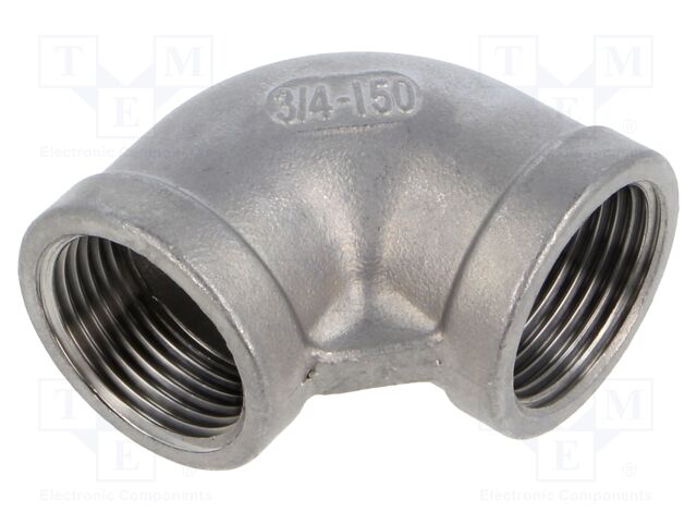 Female-female; max.10.5bar; 1.4408 stainless steel; G316