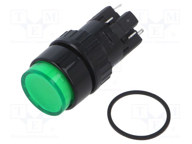 Switch: push-button; Pos: 2; SPDT; 2A/220VAC; 0.1A/220VDC; ON-ON