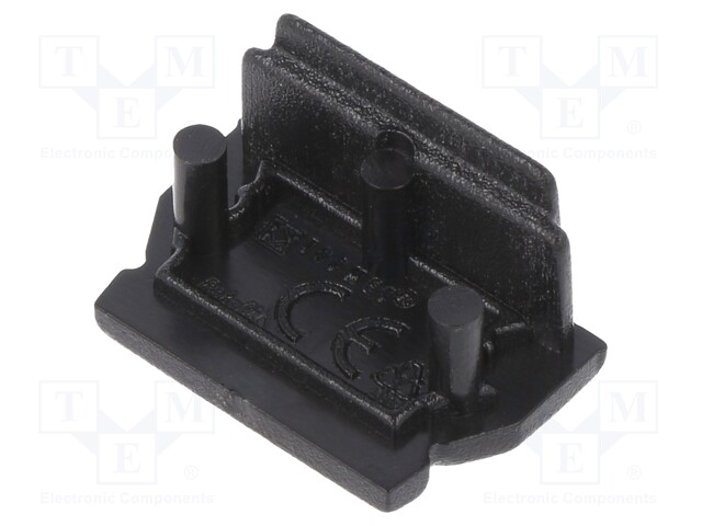Cap for LED profiles; black; ABS; Application: UNI12