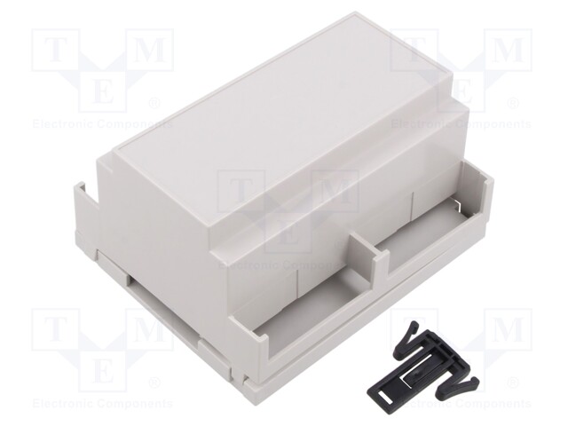Enclosure: for DIN rail mounting; light grey; No.of mod: 6