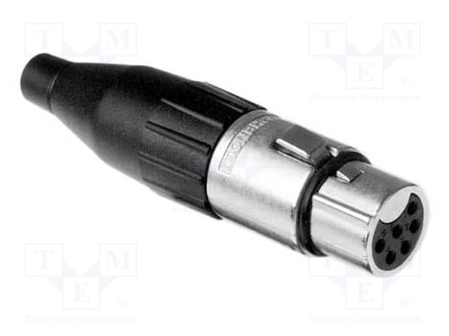 Connector: XLR; plug; female; straight; Plating: silver plated