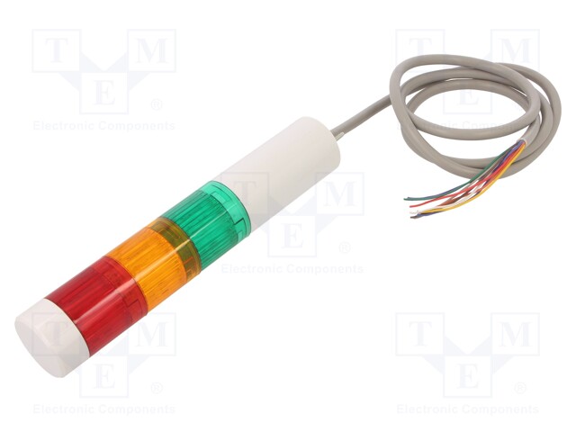 Signaller: signalling column; LED; red/amber/green; 24VDC; IP65