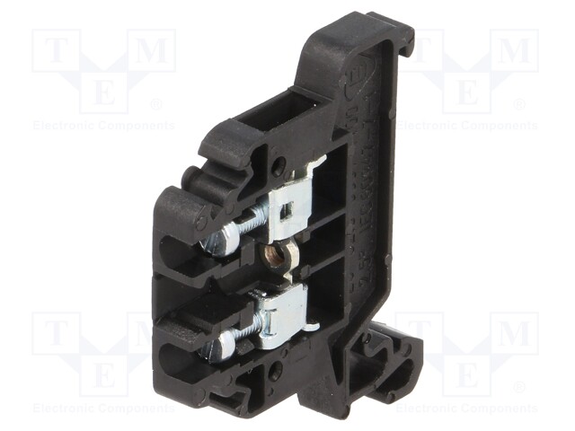 Splice terminal: rail; 0.5÷2.5mm2; ways: 1; terminals: 2; black