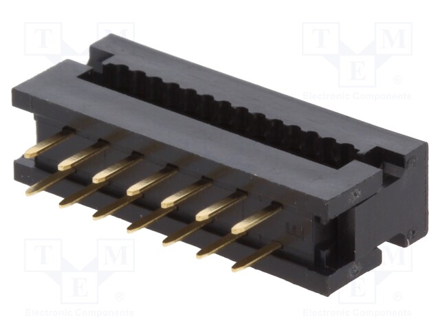 IDC transition; PIN: 14; IDC,THT; for ribbon cable; 1.27mm; 1A