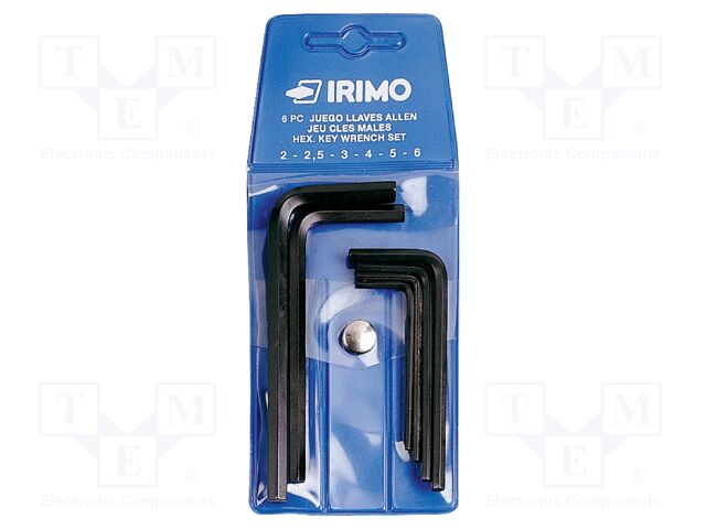 Wrenches set; hex key; steel; 6pcs.