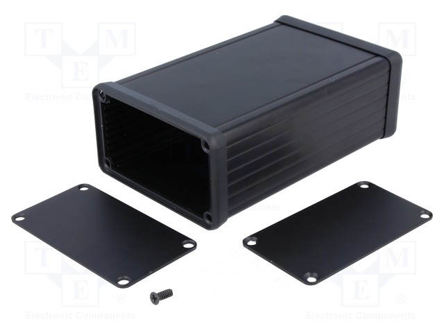 Enclosure: with panel; 1455; X: 78mm; Y: 120mm; Z: 43mm; aluminium