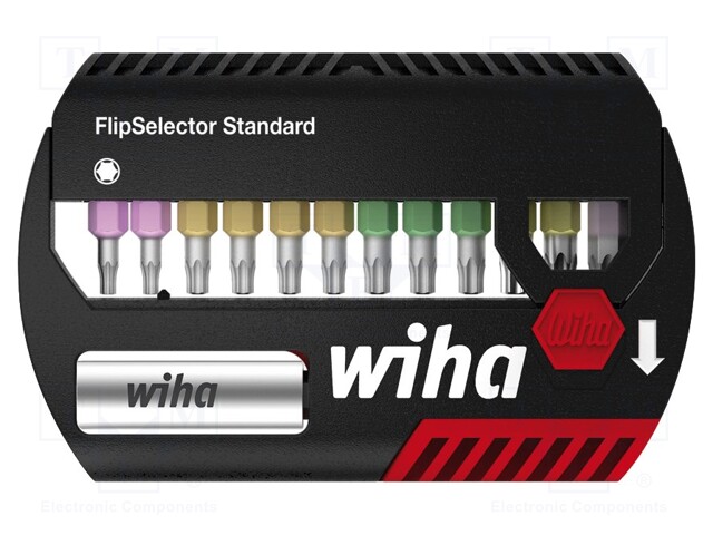 Screwdriver bits; Pcs: 13; Package: plastic case; 25mm; Bit: SIT