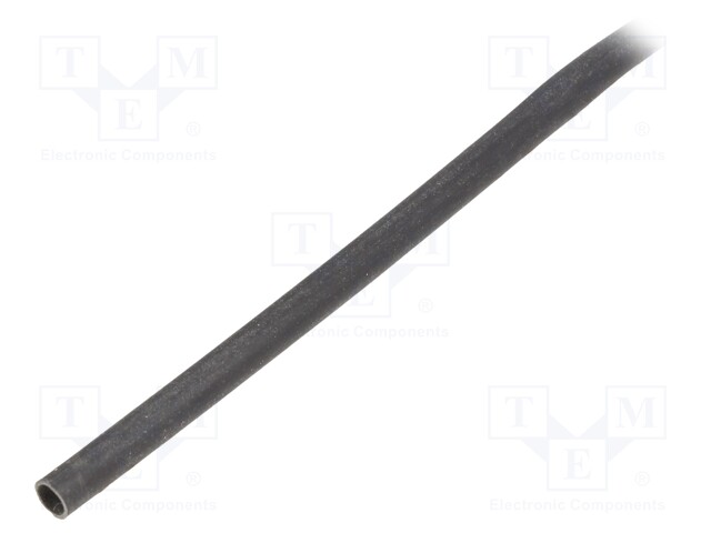Insulating tube; Mat: silicone; black; Øint: 4mm; Wall thick: 0.5mm