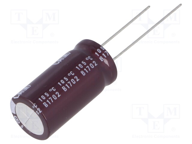 Capacitor: electrolytic; THT; 68uF; 200VDC; Ø12.5x25mm; Pitch: 5mm