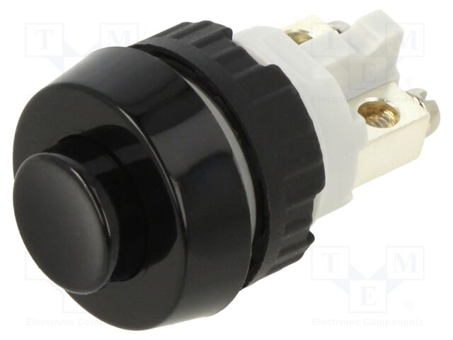 Switch: push-button; SPST; 0.7A/250VAC; OFF-(ON); IP40; Ø15.2mm