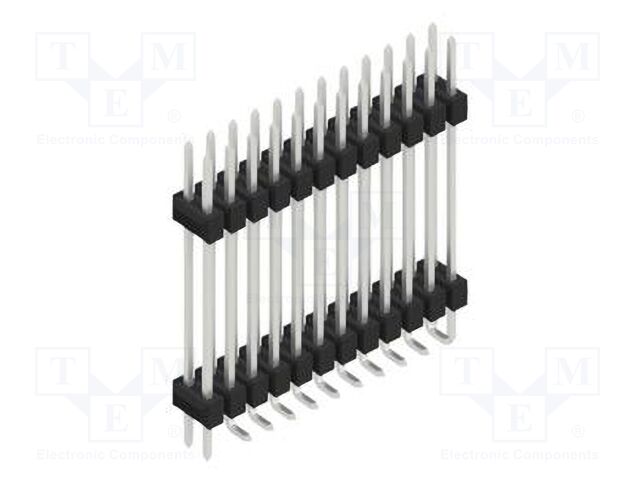 Connector: pin strips; pin header; male; PIN: 24; 2.54mm; SMT; 2x12