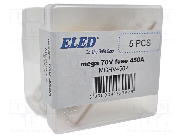 Fuse: fuse; 450A; 70VDC; automotive; 68mm; M8 screw; 68x16x10.5mm