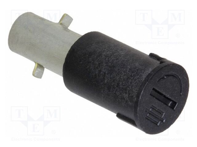 Fuse holder with cover; cylindrical fuses; 5x20mm; on panel