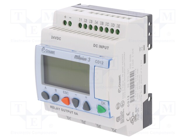 Programmable relay; IN: 8; OUT: 4; OUT 1: relay; 24VDC; DIN; IP20