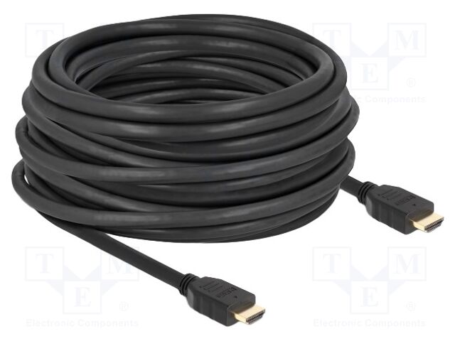 Cable; HDMI plug,both sides; HDMI 2.1; Len: 12m; black; 26AWG