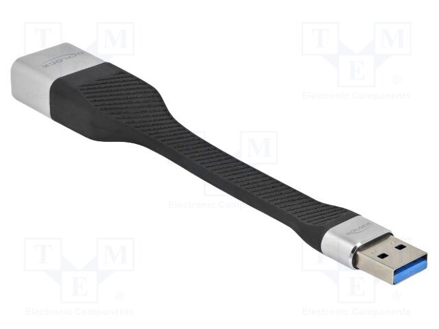 Cable; RJ45 socket,USB A plug; 0.13m; black