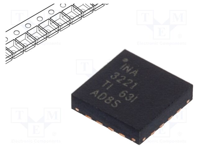 IC: instrumentation amplifier; Ch: 3; VQFN16; Uio: 80uV; 2.7÷5.5VDC