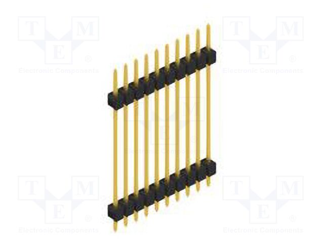 Connector: pin strips; pin header; male; PIN: 10; 2.54mm; THT; 1x10