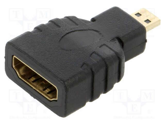 Adapter; HDMI 1.4; HDMI socket,micro HDMI plug; black