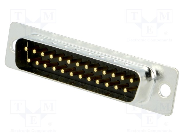 D-Sub; PIN: 25; socket; male; turned contacts; straight; THT