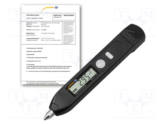 Vibrometer; 0,01÷199,9m/s2; 155x18.7x24mm; Temp: max.40°C