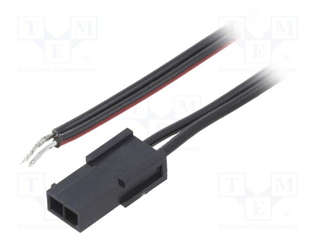 Cable; Micro-Fit 3.0; male,cables; PIN: 2; 0.25m; 4A; TLYp; 0.35mm2