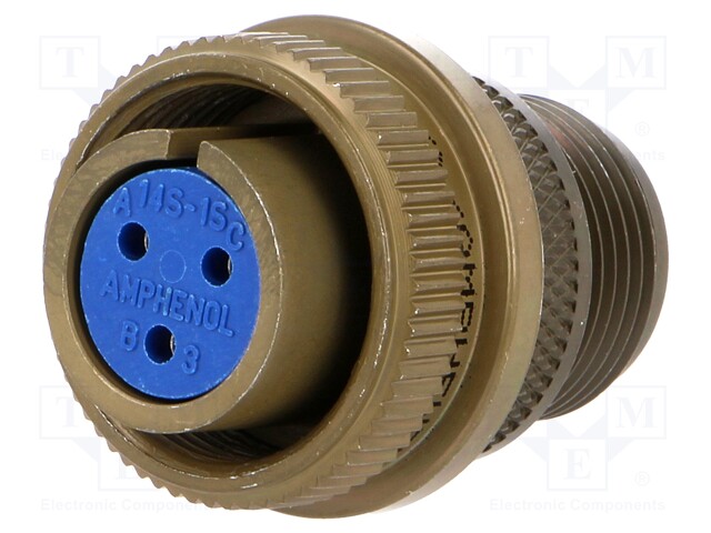 Connector: circular; Series: 97; plug; female; PIN: 3; silver plated