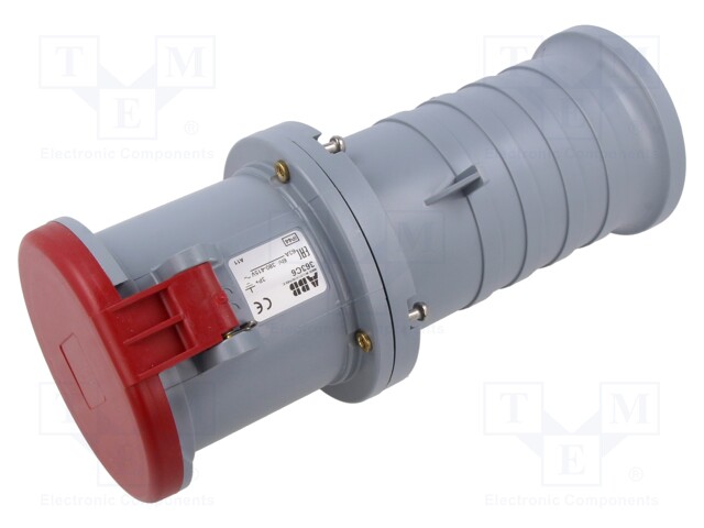 Connector: AC supply 3-phase; plug; female; straight; for cable