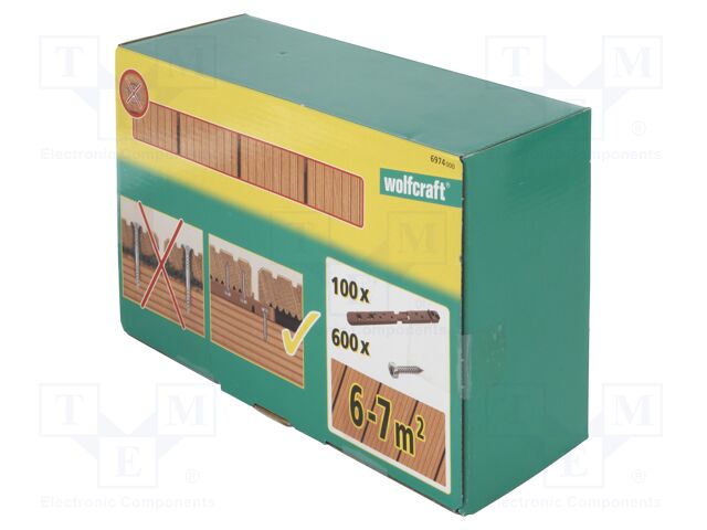 Connector; concealed screwed connection