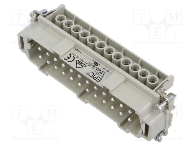 Connector: HDC; contact insert; male; EPIC H-BE; PIN: 24; 24+PE