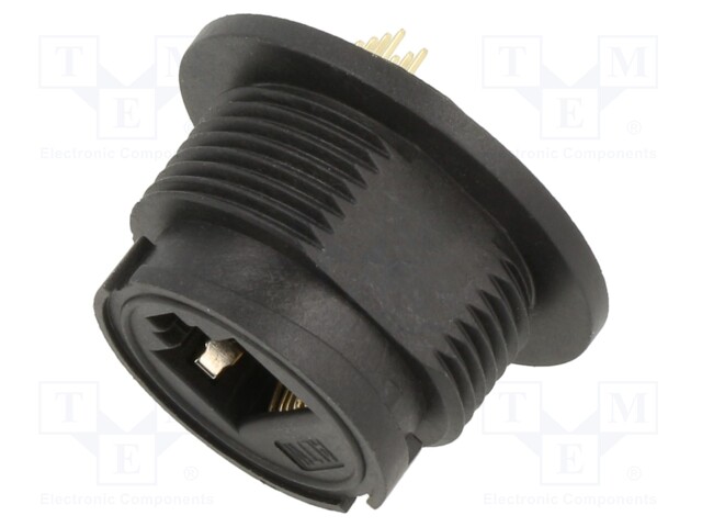RJ45; PIN: 8; Cat: 5e; Layout: 8p8c; IP67; THT; straight